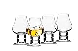 Luxbe - Bourbon Whiskey Brandy - Kristallgläser Snifter 8 oz, 4er Set - Handgefertigtes bleifreies Glas - Ideal für Spirituosen Getränke - Verkostungsgläser - Tequila Shots - Scotch Cognac - 210ml