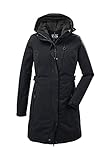 Killtec Damen Parka Funktionsparka mit abzippbarer Kapuze KOW 165 WMN PRK wasserdicht, Winddicht, atmungsaktiv 00200-schwarz 44