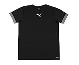 PUMA Unisex Kinder Teamrise Jersey Jr Shirt, Puma Black-smoked Pearl-puma White, 164 EU