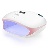 SUNUV LED Nagellampe 48W UV Nageltrockner für Nagelgel SUN4S mit Timer, LCD-Display für Zuhause und Schönheitssalon SUN4S Rosa, Geschenk für Frauen