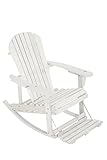 WUnlimited Adirondack Schaukelstuhl, Holz, Weiss/opulenter Garten