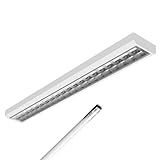 ELG Leuchten LED Rasteranbauleuchte 150cm 1-flammig inkl. 1x 24 Watt 4000lm (6500K) (Tageslicht) 166 lm/W Daylight Büroleuchte optional Pendelleuchte