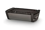 Enders® 1364 Aurora raucharmer Tischgrill, mobiler Holzkohle-Grill, kleiner Grill, rauchfreier Tischgrill, Balkon-Grill, Picknick-Grill, Camping-Grill, Grill mit Belüftung, grey