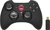 Speedlink RAIT Gamepad Wireless – kabelloser Controller mit Vibrationsfunktion, für PC/PS3/Switch, schwarz