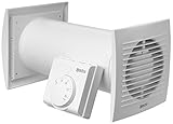 Warmluft - Ø 100mm Set Lüfter Heizlüfter Wärmetauscher Wand Ventilator mit Thermostat