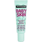 Maybelline New York Make Up Basis, Baby Skin Primer, Langanhaltend und porenverfeinernd, Transparent, 22 ml Gleichmäßiger Teint