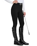 HMILES Reitleggings Damen Vollbesatz High Waist Elastische Reithose Damen mit Handytasche Gürtelschlaufen Schwarz S