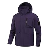 Generisch Snowboardjacke-Herren, Skijacke Herren Winddicht Wanderjacke Snowboardjacke Mit Kapuze Warm Winterjacke Thermojacke Atmungsaktiv Outdoorjacke Mantel Wasserdicht Skianzug