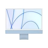 Apple 2021 iMac (24', M1 Chip mit 8‑Core CPU und 7‑Core GPU, Zwei Anschlüsse, 8 GB RAM, 256 GB) - Blau