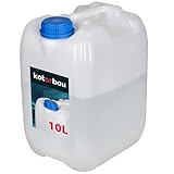 KOTARBAU® Wasserkanister 10L ohne Hahn Kunststoff Kanister für Wasser Kanister Lebensmittelecht PE Trinkwasserbehälter mit Schraubverschluss Trinkwasser Kanister Wasserbehälter