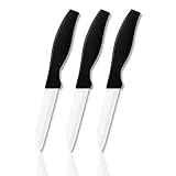 vendify® Keramikmesser 3er Set extrem scharf 16,5 cm lang - Küchenhelfer Messer mit weißer Keramikklinge Universal-Küchenmesser für Obst, Gemüse & Fleisch, Schälmesser aus Keramik