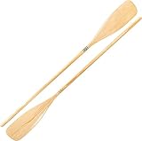 John Paddle 2 Stück Schlauchbootpaddel/Ruder aus Holz fur Ponton, Rafting, Angelboote usw/nur Ruder oder Ruder + Paddle Sleeve zur Auswahl 150cm,160cm (150 cm, Nur Ruder)