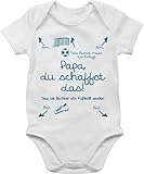 Baby Body Mädchen - Strampler & - Papa du schaffst das Fußball Junge - 1/3 Monate - Weiß - vatertagsbody sachen für neugeborene dad bodys babygeschenke zur geburt väter babybody