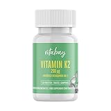 Vitabay Vitamin K2 hochdosiert 200 µg (mcg) - VEGAN 120 Vitamin K2 Tabletten MK7 MK-7 aus natürlichen Zutaten und laborgeprüft - Vit K2 Vitamin K 2 (Menaquinon-7) All-Trans Form K2 Vitamin Vitamin-k2