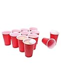 Fiestas GUiRCA Beer Pong Spiel mit Bechern und Bällen – Rot – Einheitsgröße