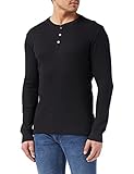 Levis Men's 300ls Long Sleeve 1p Henley Shirt, Black, M