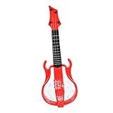 BESTonZON Kindermusikgitarre Tragbares Elektrisches Gitarrenspielzeug Elektrisches Gitarrenspielzeug Für Kinder Kindergitarre E-gitarre Für Kinder Musikinstrument E-gitarre Abs Rot