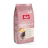 Melitta BellaCrema Crema Dolce Ganze Kaffee-Bohnen 1kg, ungemahlen, Kaffeebohnen für Kaffee-Vollautomat, sanfte Röstung, geröstet in Deutschland, Stärke 2