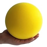 Aiyouwei weicher, geräuschloser Schaumstoffball, Schwammball, Indoor-Aktivitätsball, Kickball, Dodgeball, Spielplatzball (gelb, 15cm)