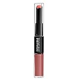 L'Oréal Paris 2in1 Lippenstift und Lippenpflege-Balsam für volle Lippen, 24h Halt, Infaillible 2-Step, Nr. 312 Incessant Russ, 1 x 5,6 ml