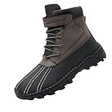 Herren-Schneestiefel, hohe Oberseite, Freizeitschuhe für Herren, rutschfest, langlebig, Wanderstiefel mit stabilen Handnähten und verschleißfester Sohle, Outdoor-Wanderstiefel, grau, 41 EU