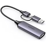 UGREEN Video Capture Card, 4K HDMI auf USB C/A Capture Card, 1080P Video Grabber für Gaming, Rekorder, Livestreaming, kompatibel mit Switch PS5 Xbox TV Stick Camera Laptop iPad Mac Handy Mac Mini 4