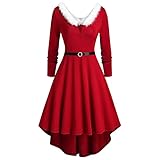 Godom Damen Rockabilly Kleid Knielang elegant Sommerkleid Damen Vintage Spitze cocktailkleid Off Shoulder Abendkleid Kleider Brautjungfernkleid Weihnachtskleid Damen