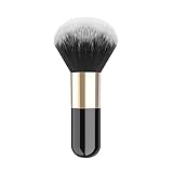 Luxspire Puderpinsel, Make up Schminkpinsel Rundkopf Weicher Makeup Pinsel Kabuki Professionelle Puderbürste Kosmetikpinsel Foundation Rouge Pinsel Dichte Pinselhaare Gesichtspuder für Rouge, Schwarz