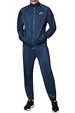 Kappa Trainingsanzug Villos für Herren, bequemer Tracksuit für Sport, Freizeit und Reisen, die Jogginghose & Trainingsjacke sind atmungsaktiv, schnell trocknend, blau, Größe XXL