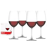 Spiegelau 4-teiliges Bordeauxglas-Set, Weingläser, Kristallglas, 710 ml, Salute, 4720177