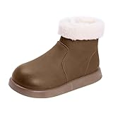 Winterstiefel Mädchen Gefüttert Barfußschuhe Bequeme Winterschuhe Kinder Rutschfest Schneestiefel Warm Outdoor Wasserdicht Stiefel Weichen Sohle Gartenschuhe Damen Ankle Boots 23-36