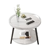 XJGQQ Kleiner Beistelltisch Haushalts-Couchtisch, Wohnzimmer-Sofa-Beistelltisch, Kleiner Nachttisch, Einfacher Nachttisch, Kleiner Tisch Beistelltisch Klein(White,S)