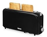 Tristar Br1059pr Toaster, 1 Langschlitz, 900 W, Schwarz, 6 Stufen, Kontrollleuchte, Krümelschublade