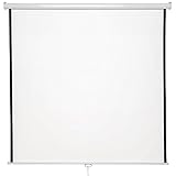 tectake® Heim Kino Zubehör Beamer Leinwand, HDTV & 3D tauglich, Leinwand Rollo, Leinwand Deckenmontage und Wandmontage, Leinwand ausziehbar, Projektionsleinwand - 152 x 152 cm