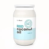 GymBeam RBD Kokosöl - Vielseitiges RBD Coconut Oil, gebleicht, raffiniert & desodoriert, hoher Rauchpunkt, perfekt zum Kochen, Backen, Braten & Frittieren, Kokosnuss RBD für Haut & Haar, 1000 ml