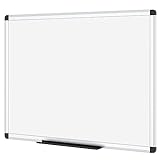 VIZ-PRO Magnetisches Whiteboard 120 x 90 cm Trocken abwischbare Tafel für Zuhause Küche Büro Wandtafeln