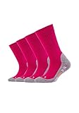 Camano Kinder Sportsocken Kinder verstärkte Sohle weich Baumwolle Anti Feuchtigkeit PRO TEX pro tex 4er Pack 31/34 fuchsia