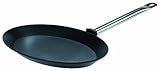 GSW 164405 GastroTraditionell TITANIUM Fischpfanne mit Edelstahlgriff - 40cm, 40 x 28 x 3.5 cm, Schwarz