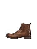 JACK & JONES Herren Jfwrussel Leather Cognac 19 Biker Boots, Cognac, 41 EU