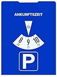 kaiser24 Papp-Parkscheibe aus Karton, StVO-konform, Blau, 11 x 15 cm, 1 Stück – Auto-Parkscheibe mit Benzinverbrauchsrechner auf der Rückseite – Umweltfreundlich, langlebig und leicht ablesbar