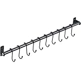 kingrack Küchenhalter,Küchen Hängeleiste,Pfannenhalter,Küchenreling Hängeleiste,Küchenhakenleiste,Relingleiste,Küchenrelingsystem,570mm x 1