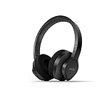 Philips TAA4216BK Kabellose On-Ear-Bluetooth-Sport-Kopfhörer | Leicht und Robust | Waschbare Ohrmuschelpolster | IP55-Schutz vor Staub und Wasser | Bis zu 35 Stunden Spielzeit | Schwarz