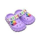 GOODEX Kinder Clogs Mädchen Kinderclogs Gartenschuhe Strandschuhe Sommerschuhe Pantoletten Pantoffeln Gartensandalen Lila 26-27