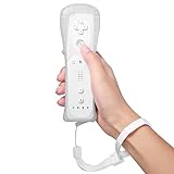 Leikurvo Wii-Fernbedienung: Gamecontroller Wii Controller Wireless Remote Bewegungssensor Vernbedinung Ersatz Gamepad Controller für Wii und Wii-Konsole, mit Silikonhülle und Handschlaufe (weiß)