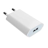 USB Netzteil - Ladegerät - Steckdosenadapter - Stecker 5V-1A Universal – Kompatibel mit Handy,Kamera,Tablets, MP3 , Apple iPhone XS usw. (Weiß)