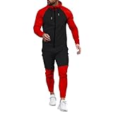 Generisch Herren Jogginganzug Basic Tracksuit Trainingsanzug für Männer erhältlich Fitness Set TrainingsanzüGe Herren üBergrößE