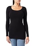 VERO MODA Damen Vmmaxi My Soft Long U-neck Noos' Langarmshirt, Schwarz (Black), S EU