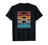 Angler Anglerin Fischen Angelhaken Fisch Köder Vintage Motiv T-Shirt