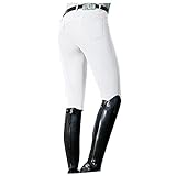 IQYU Reithose Damen Vollbesatzhose High Waist: Damenreithose Mit Handytasche-Sportreithose Outdoor-Hose-Reithosen Frauen Leggings Stretch Reitleggings Beinabschluss-Fahrradhose-Miederhose-Jogginghose