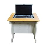 Moderner Klapp-Computertisch mit Verriegelungsmechanismus, Monitorständer und Tastaturablage, ideal für Studium, Schreibtraining, Studentenschreibtisch für Klassenzimmer, Computerzimmer, Büro,